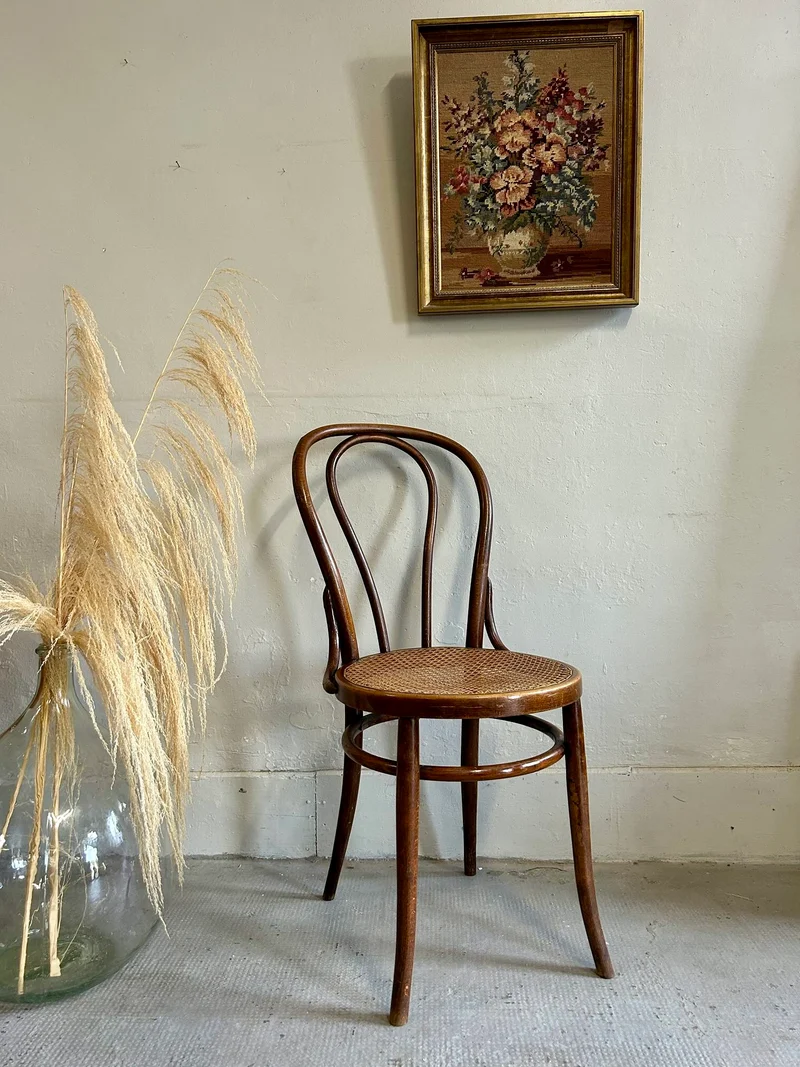 Chaise bistrot assise cannage - type 18 Thonet