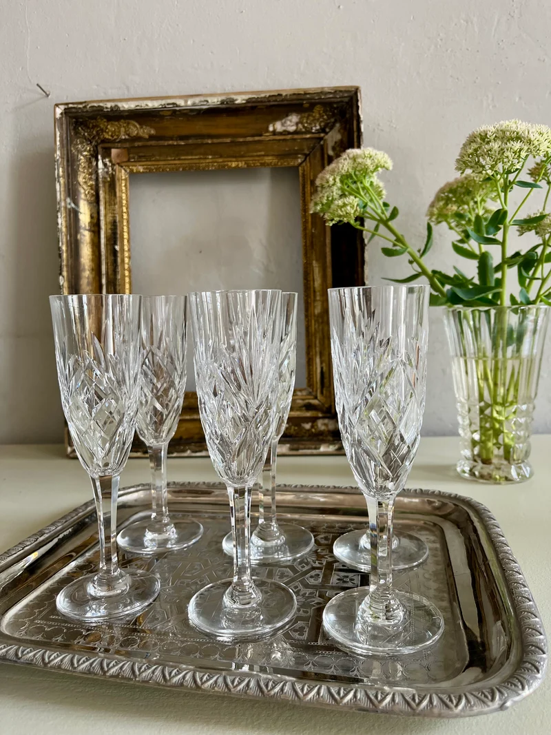 Flûtes à champagne Saint-Louis Chantilly- lot de 6