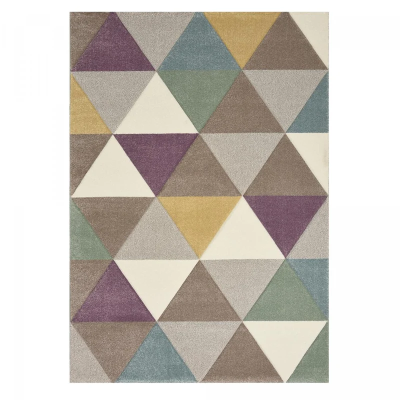 Tapis Rectangulaire 120x170 Multicolore en Polypropylène : Tapis Salon