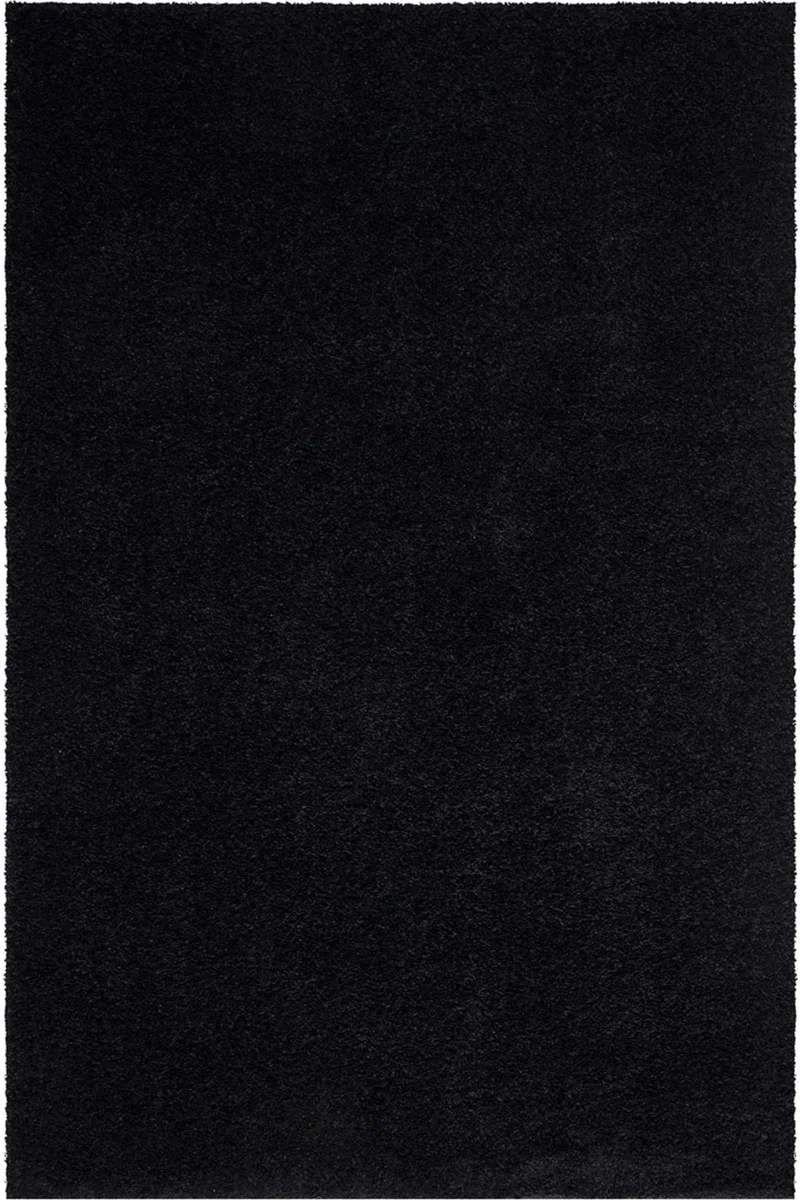 Tapis shaggy uni noir 230x320 cm