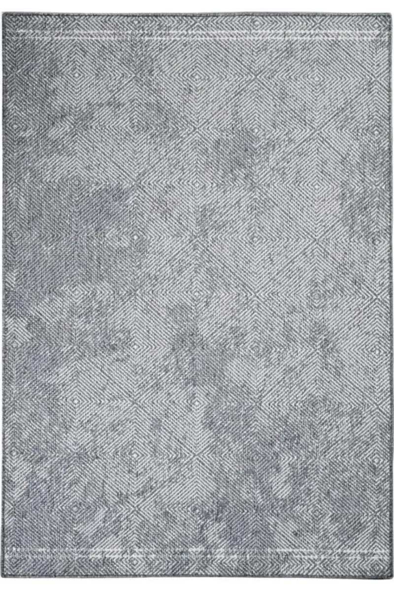 Tapis bohème réversible gris d'intérieur et d'extérieur 120x170 cm