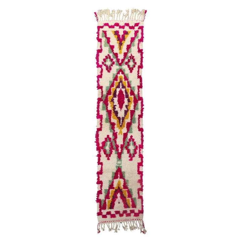 Tapis Berbère 70x300 en Laine Multicolore : Élégance et Confort