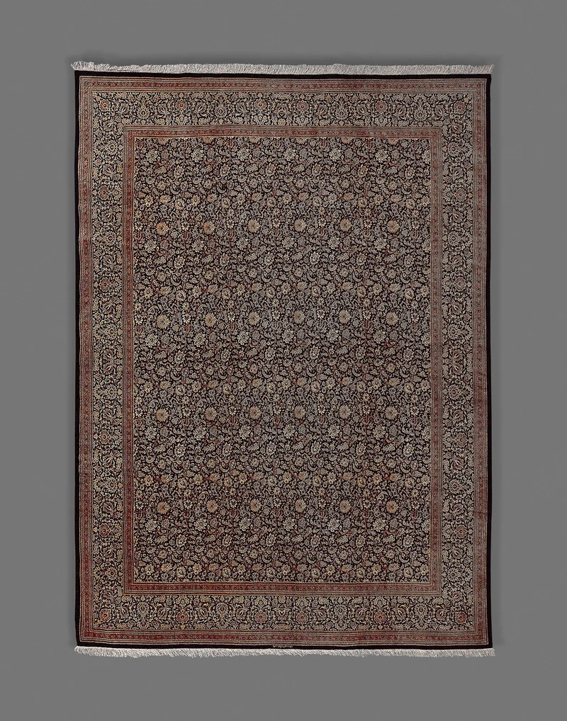 One Thousand Leaves Qum Carpet Large Gallery Fine Pure Silk