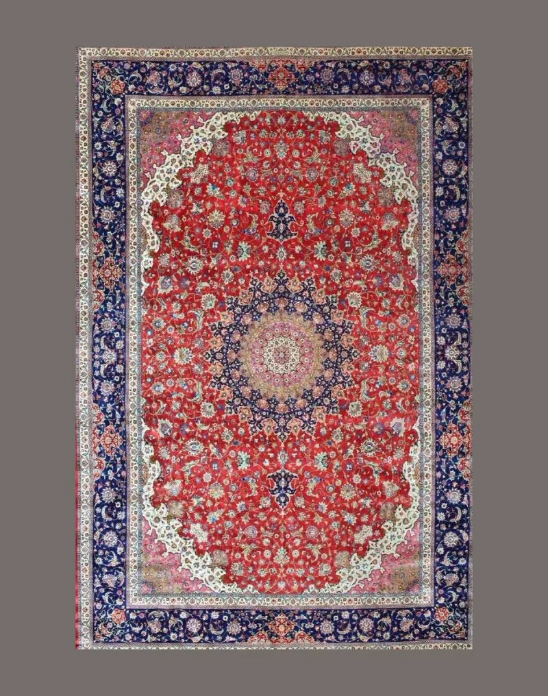 Fine Persian Qum Pure Silk Carpet Extra Large Gallery Carpet