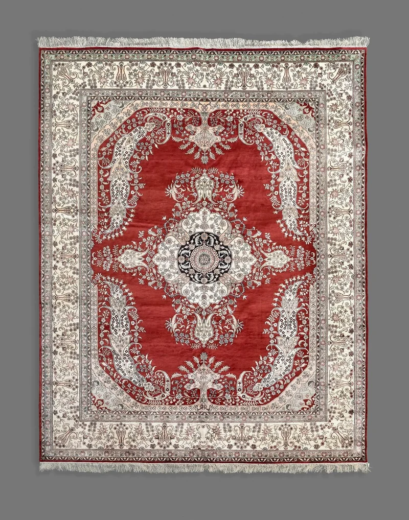 Qum Zanjan Pure Silk Rug