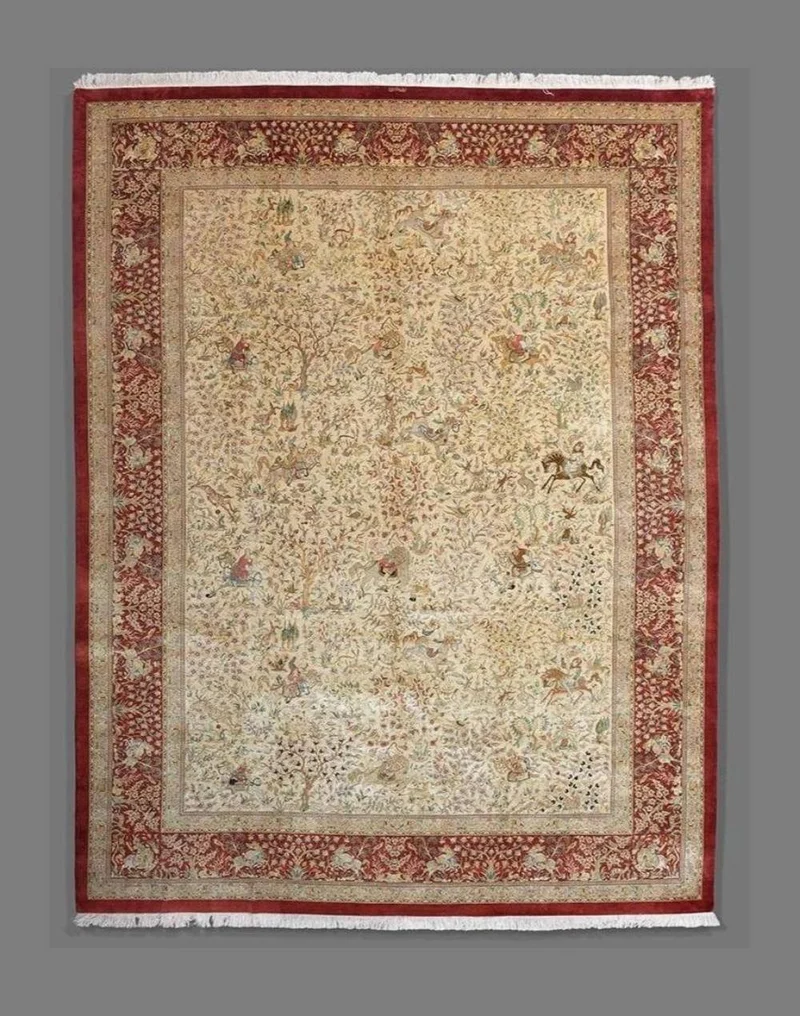 Signed Persian Qum Carpet | Fine Pure Silk