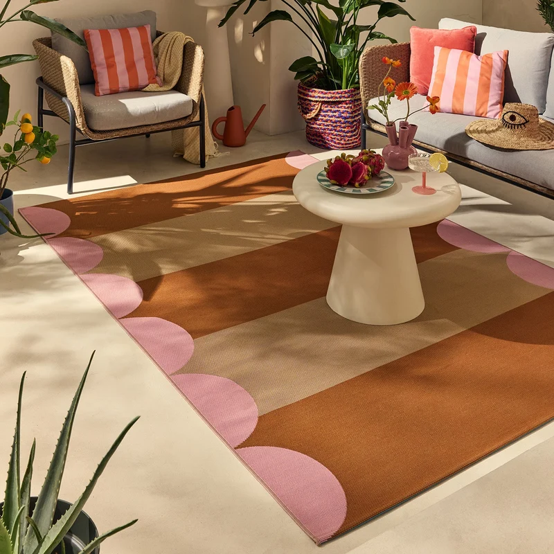 AZUR - Tapis beige pour terrasse et jardin - AZU702BEI