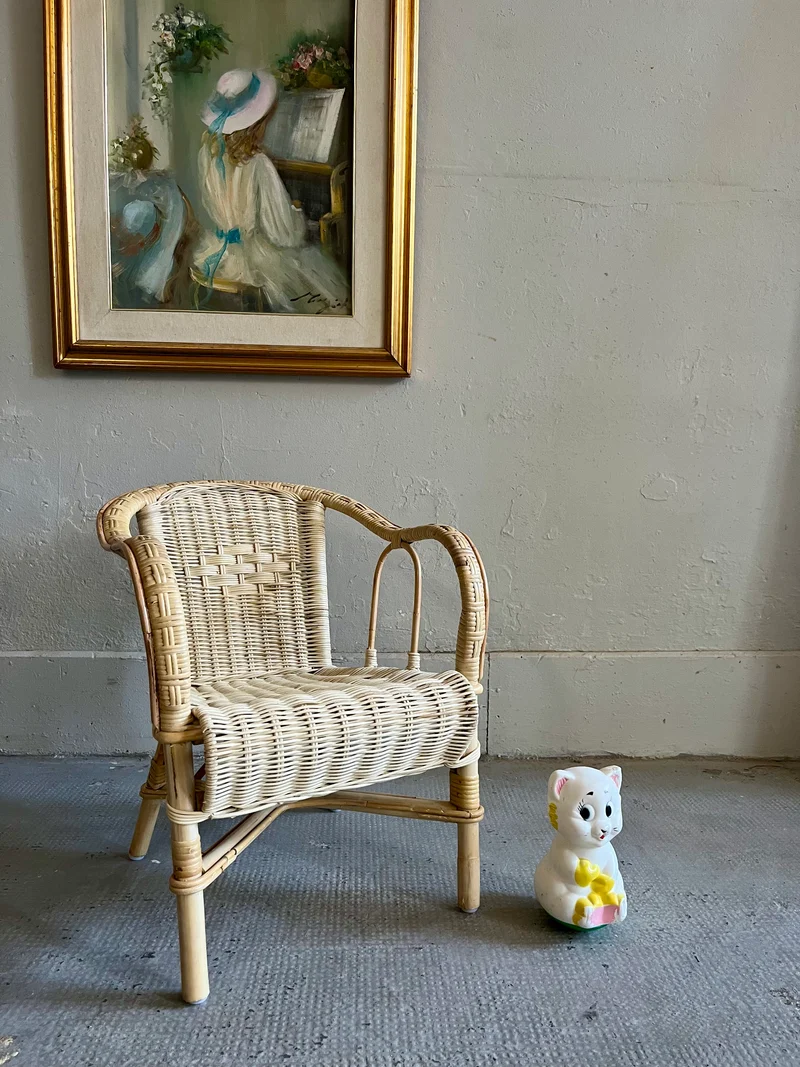 Chaise enfant en osier