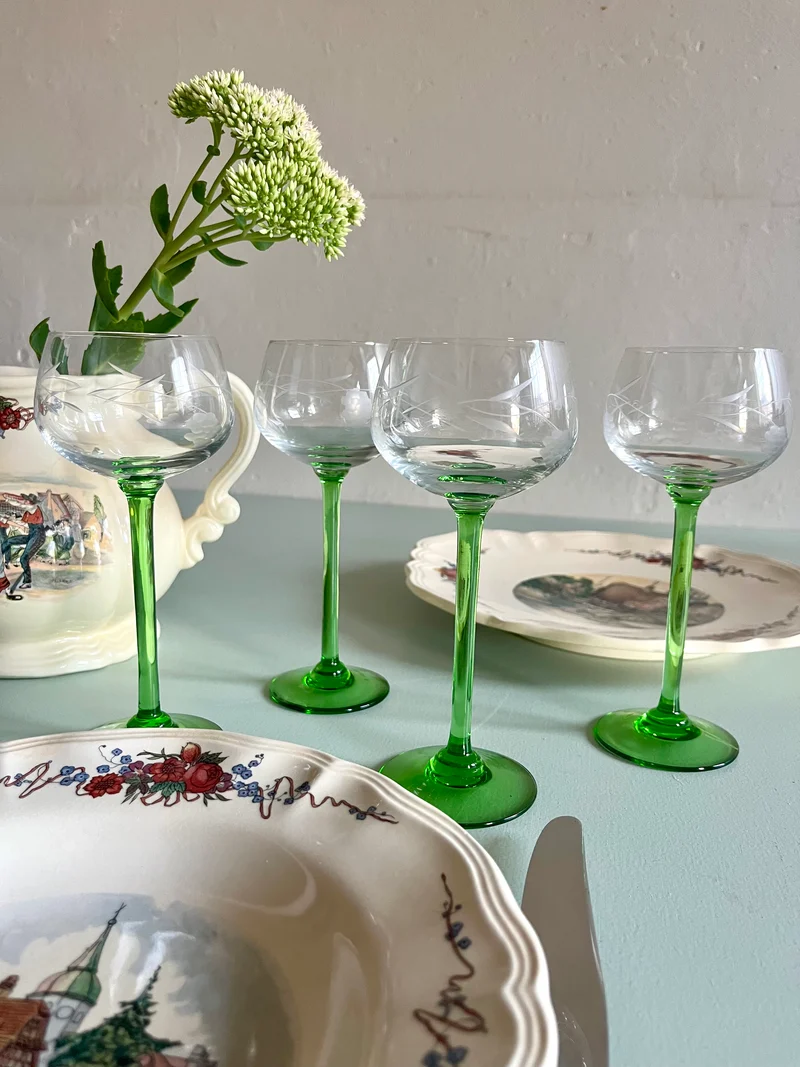 Verres à vin blanc alsaciens-lot de 4