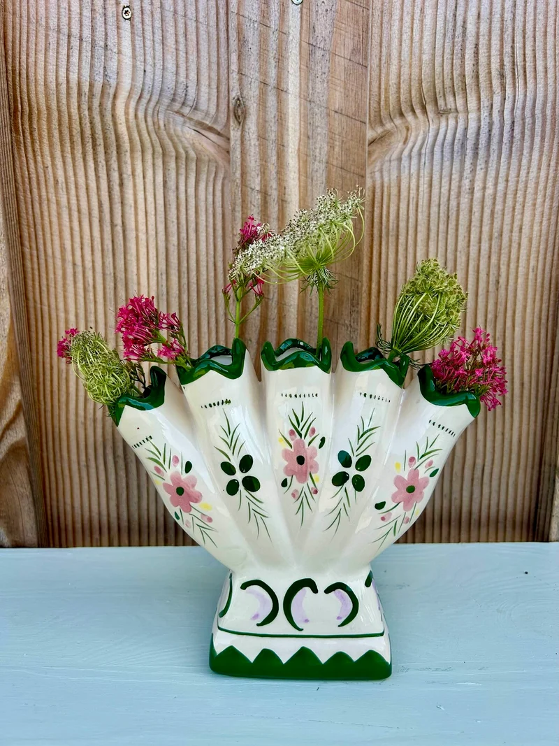 Tulipier en faïence fleurie