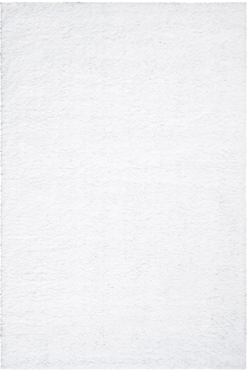 Tapis shaggy uni blanc 230x320 cm