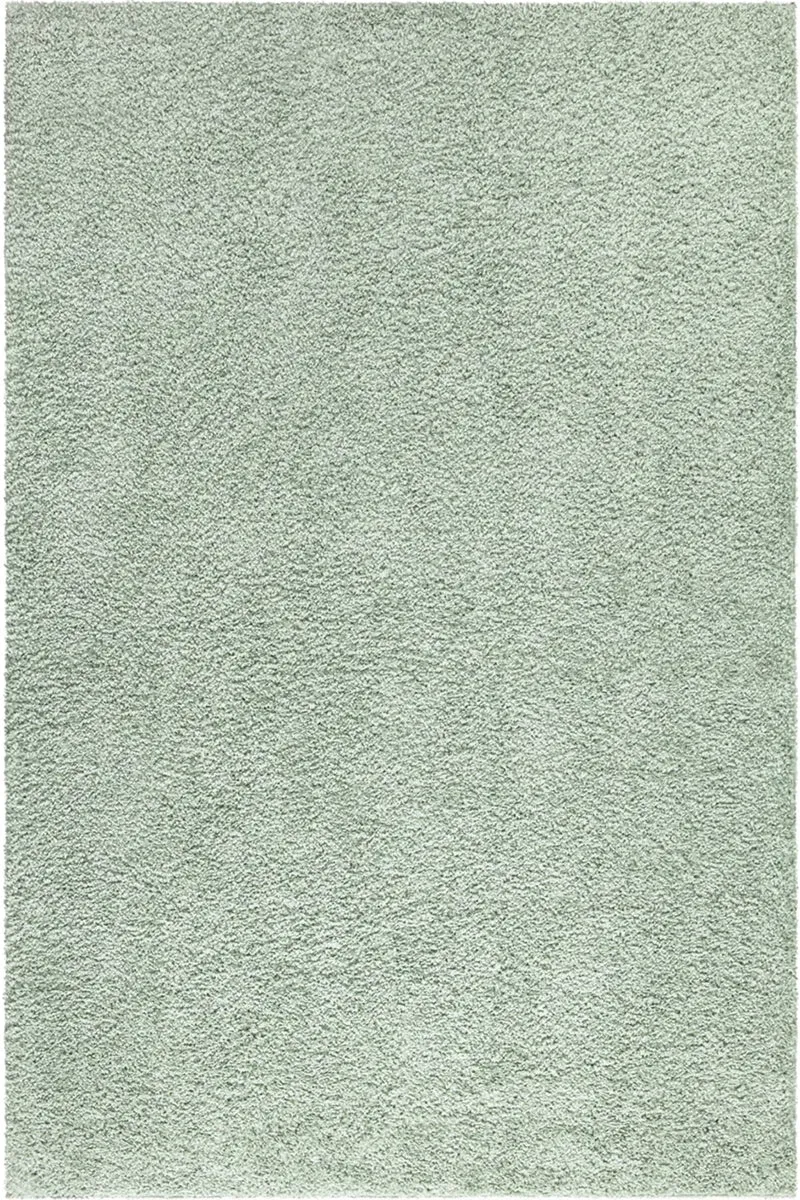 Tapis shaggy uni vert d'eau 230x320 cm
