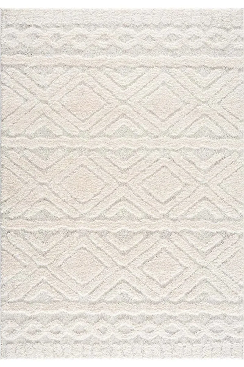 Tapis berbère épais blanc 120x170 cm