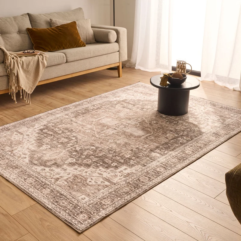 OTTOMAN - Tapis décoratif vintage beige - OTT843BEI