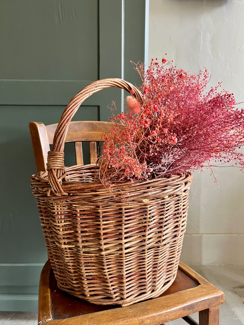 Panier en osier ancien