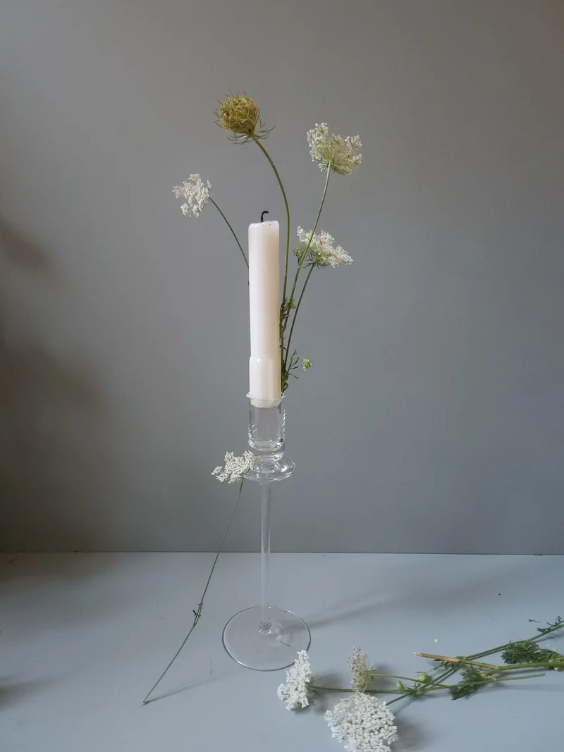 Bougeoir en verre