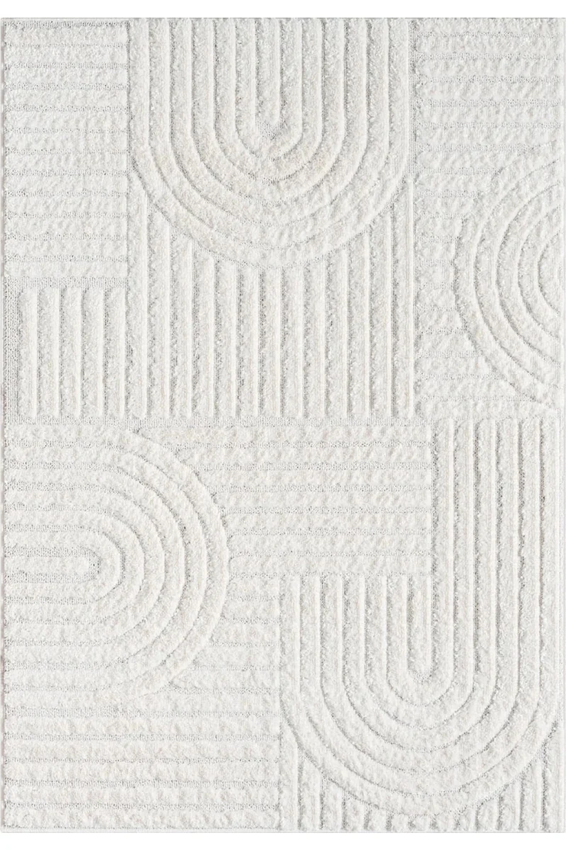 Tapis moderne motif arche blanc 80x150 cm