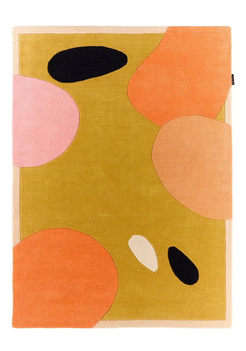 Nuage sucré – Tapis en laine coloré aux motifs géométriques