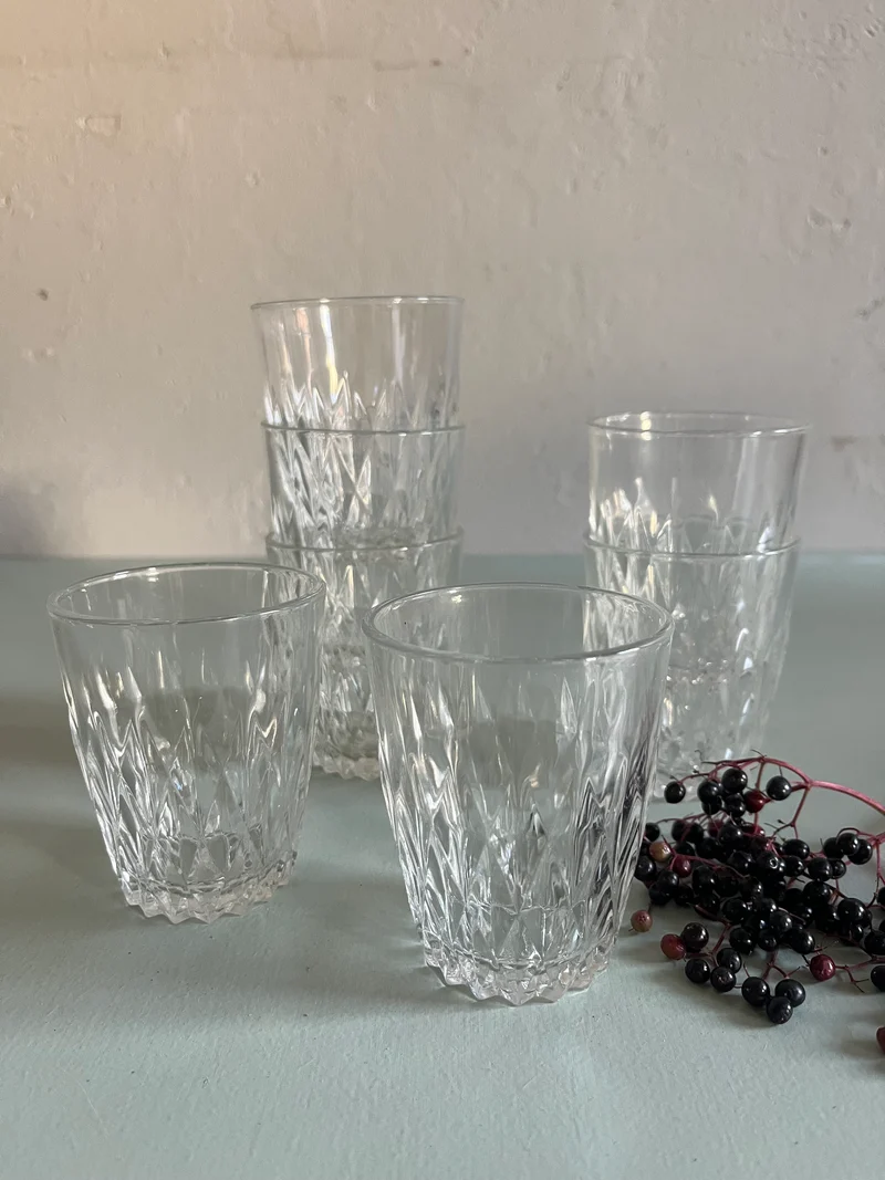 Verres à eau Duralex vintage-lot de 7