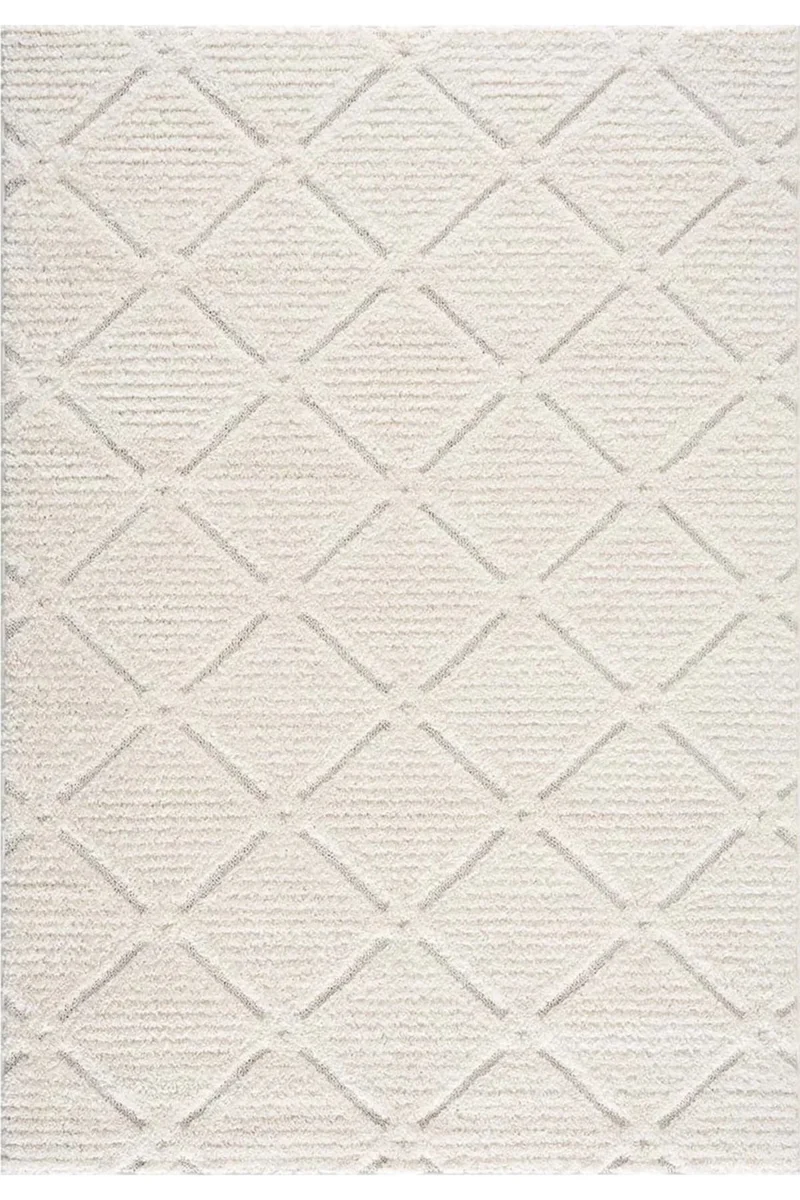 Tapis scandinave épais blanc 120x170 cm