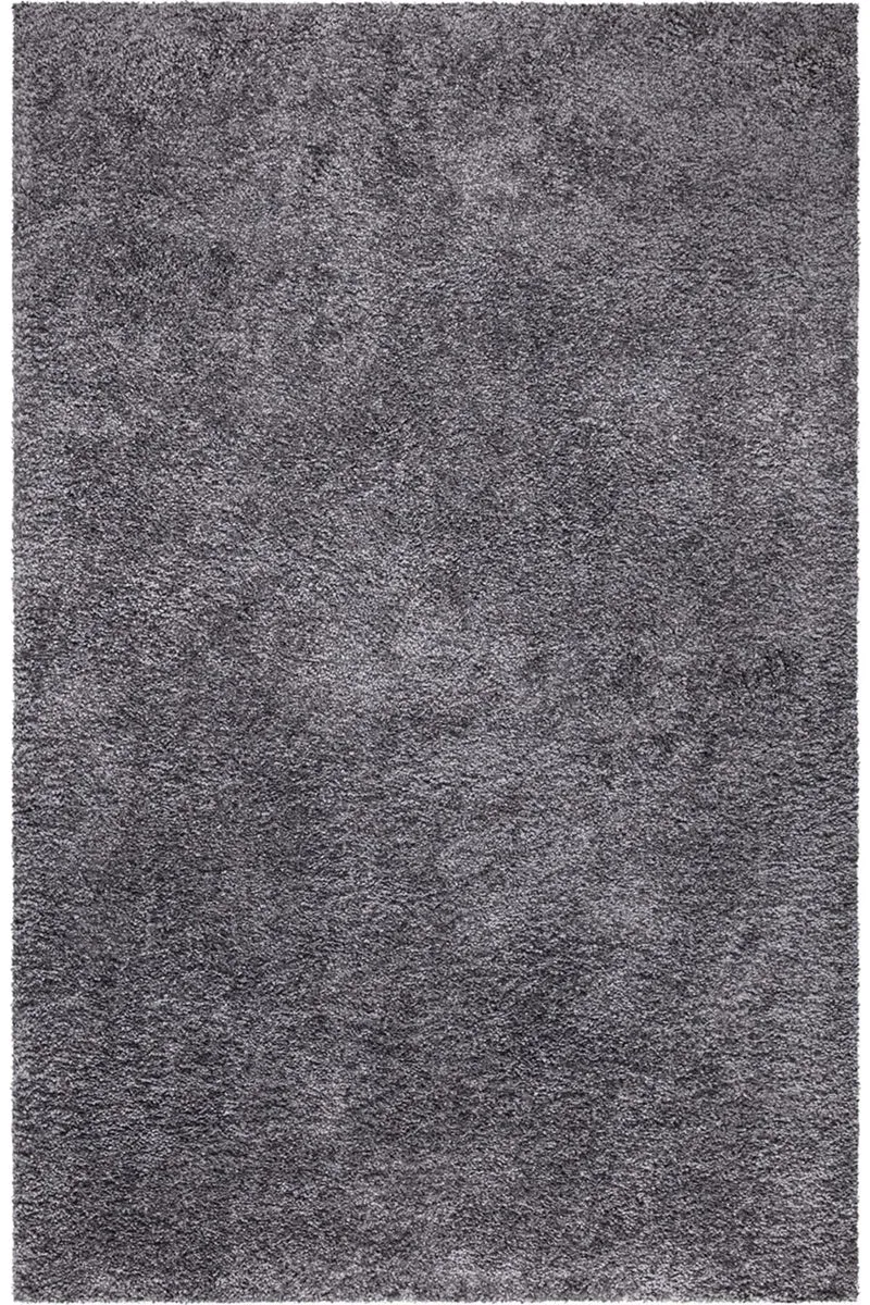Tapis shaggy uni gris 200x200 cm