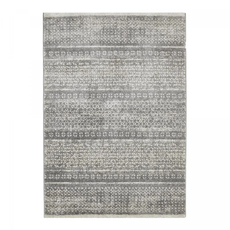 Tapis gris en polypropylène 160x230