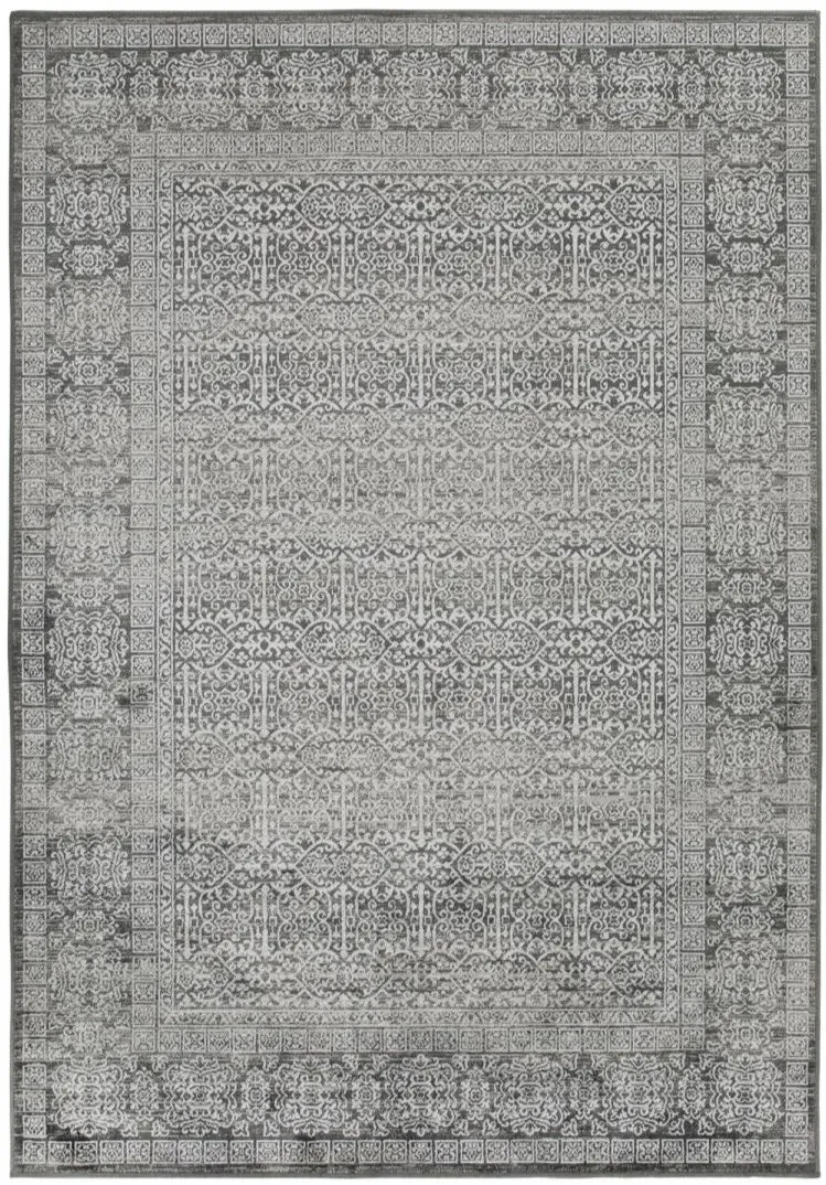 Tapis en viscose tissé gris de la marque Jadorel