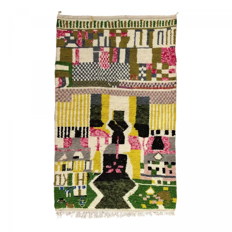Tapis scandinave en Laine, Multicolore 150x245 cm