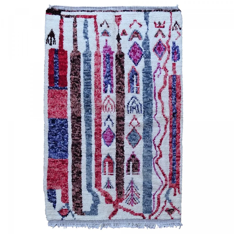 Tapis scandinave en Laine, Multicolore 145x225 cm
