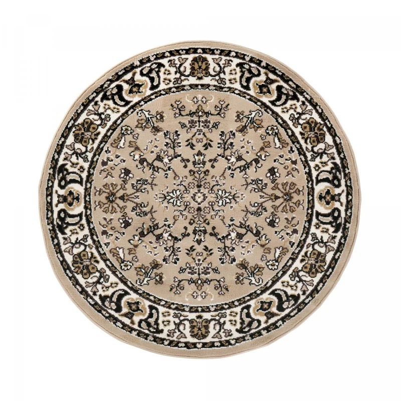 Tapis rond beige au style orient 120x120