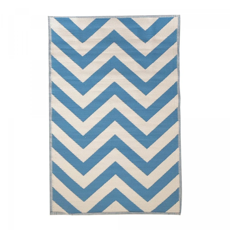 Le tapis bérbère 120x180 en Bleu, Kilim à Polypropylène, Rectangulaire.