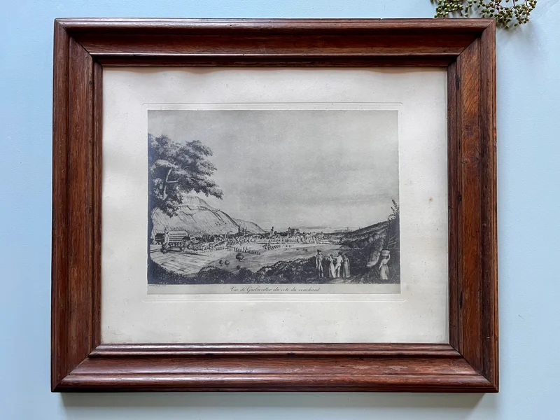 Gravure sous cadre « vue de Guebwiller »