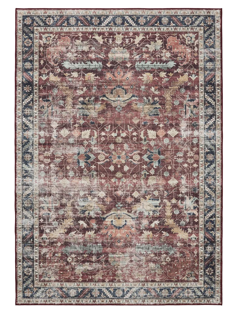 Tapis vintage motif floral multicolore lavable 240x340 cm