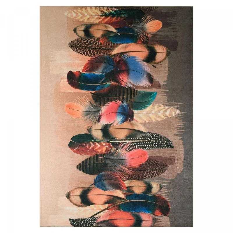 Kilim Multicolore : Tapis Rectangulaire en Polyester pour Salon