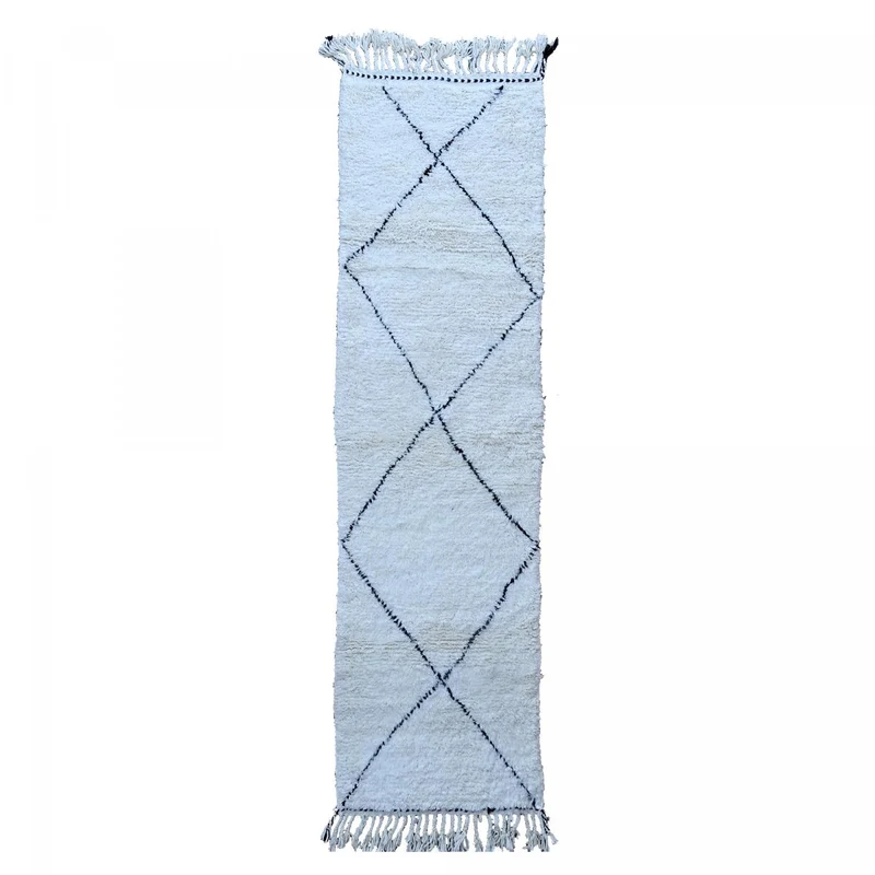 Tapis Berbère en Laine Crème 85x315 cm : Élégance et Confort