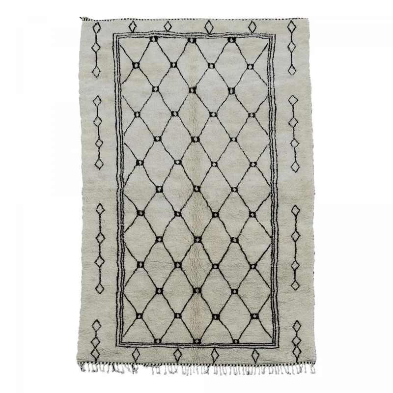 Tapis Berbère en Laine Crème 215x365 cm : Élégance et Confort