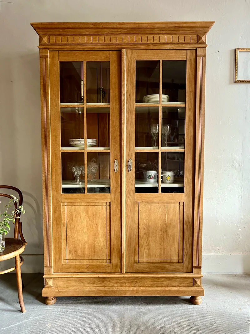Armoire vitrée ancienne rénovée 2 portes