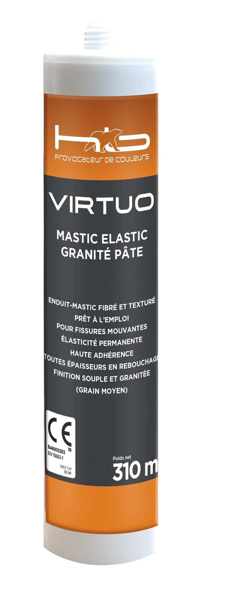 VIRTUO MASTIC ELASTIC GRANITE PATE Mastic fibré en pâte pour fissures vivantes