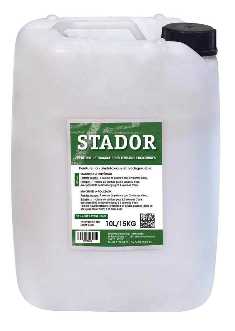 STADOR Peinture de traçage pour terrain sportif engazonné
