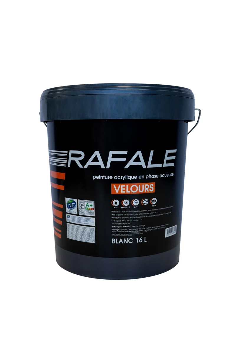 RAFALE VELOURS Peinture de finition satinée murs, plafonds et boiseries intérieures