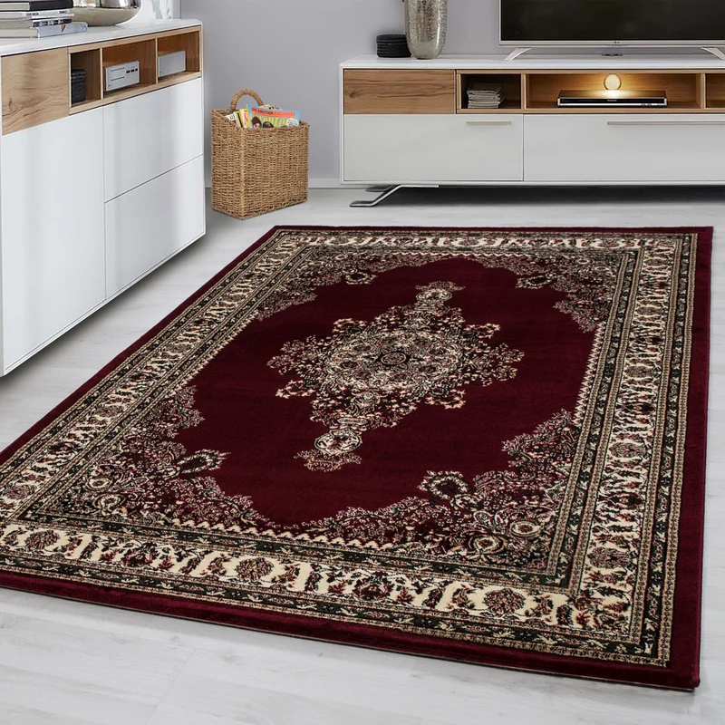 MARRAKESH - Tapis classique à motif berbère rouge - MAR0297ROU