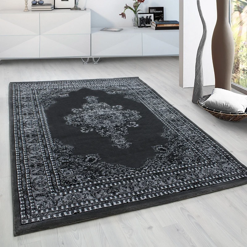 MARRAKESH - Tapis classique à motif berbère gris - MAR0297GRI
