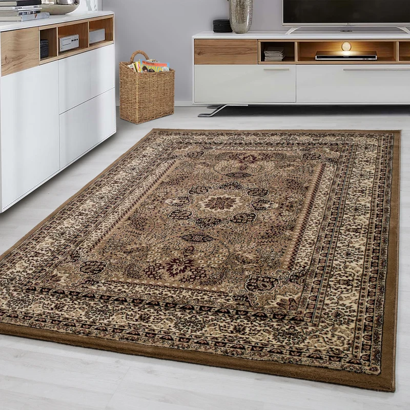 MARRAKESH - Tapis classique à motif persan beige - MAR0207BEI