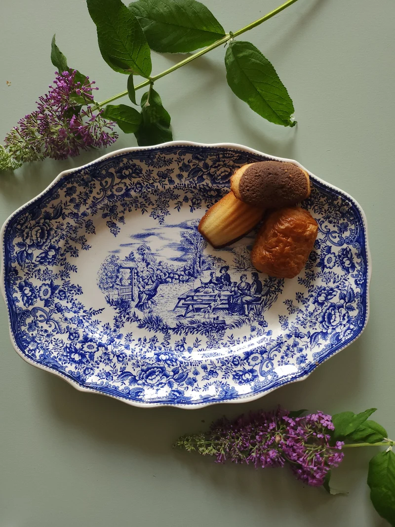 Plat ovale Lunéville style anglais