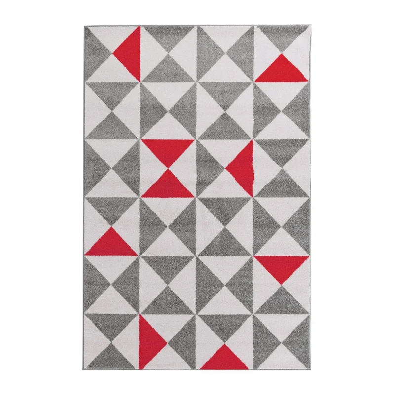 Tapis Rouge Triangoulam en Polypropylène 120x160 cm – Jadorel