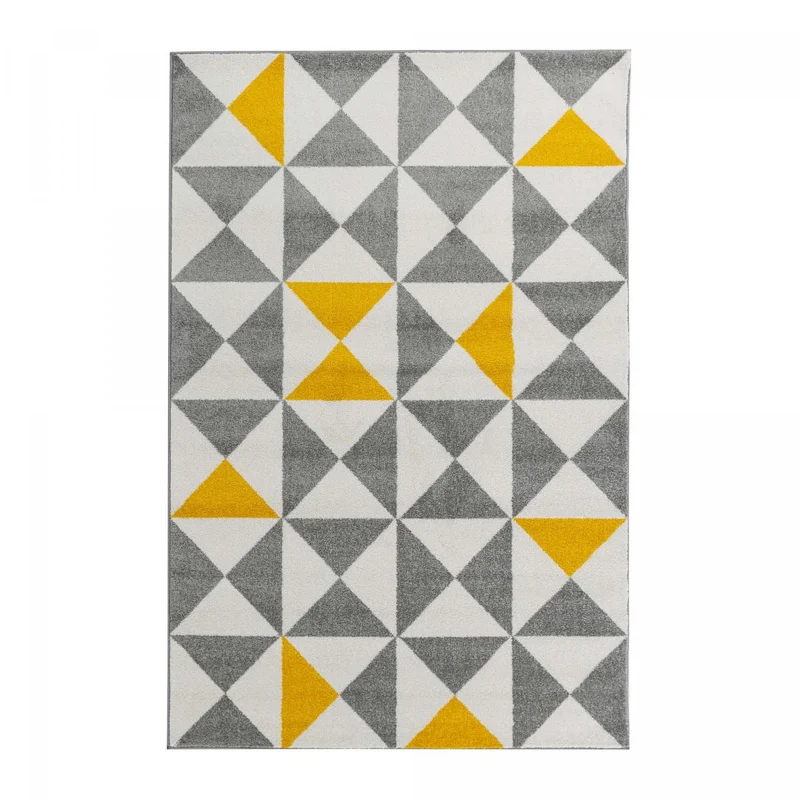 Tapis Jaune Triangoulam en Polypropylène 120x160 cm – Jadorel