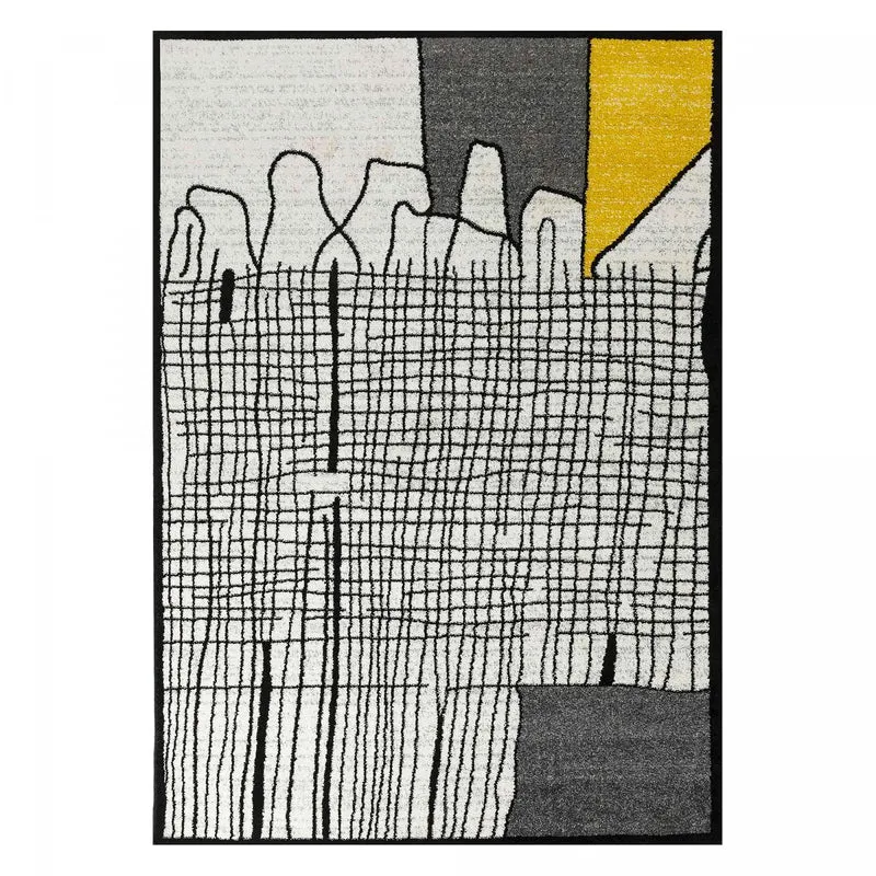 Tapis Jaune City en Polypropylène 120x160 cm – Jadorel