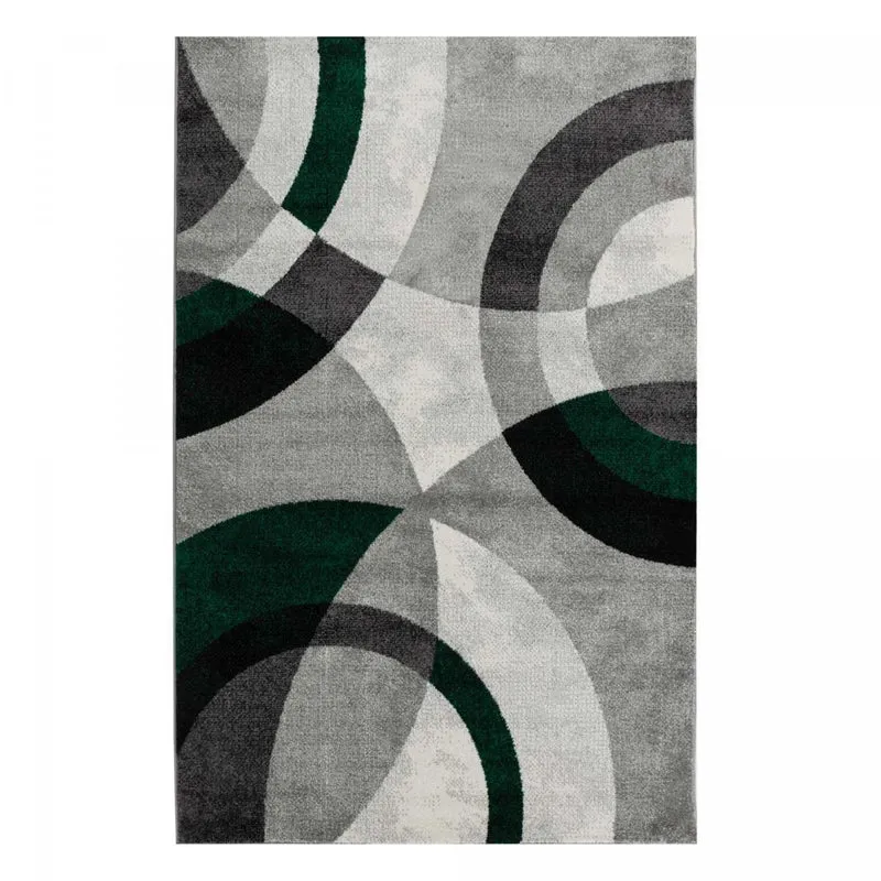 Tapis Vert Cerclou en Polypropylène 160x230 cm – Jadorel