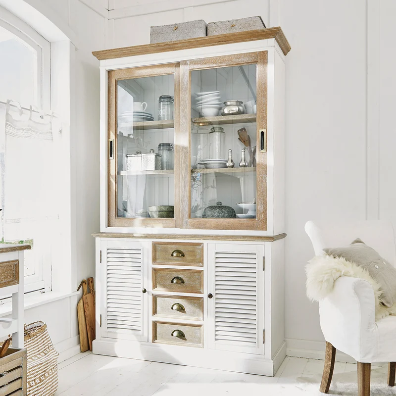 Armoire LOBERON Moosehide blanc et marron
