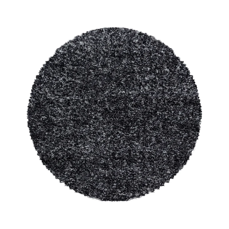 ENJOY - Tapis shaggy rond à poils longs anthracite - ENJ4500ANT